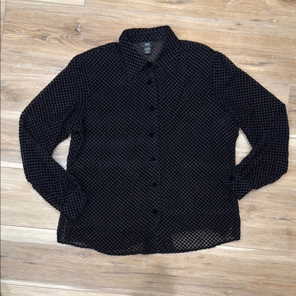 Velvet Burnout Button Down Shirt